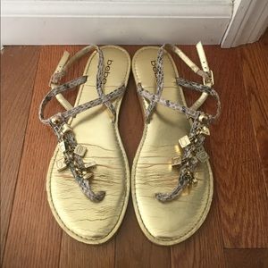 Gold Charm Bebe Sandals