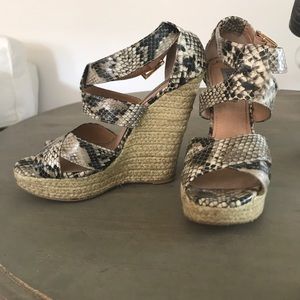 Steve Madden Snakeskin Wedges