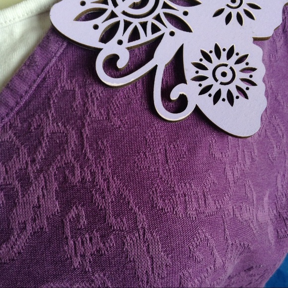 Croft and Barrow Lace look Tee - Picture 4 of 8