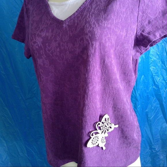 Croft and Barrow Lace look Tee - Picture 5 of 8