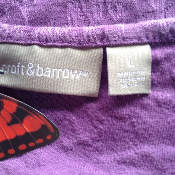 Croft and Barrow Lace look Tee - Picture 6 of 8