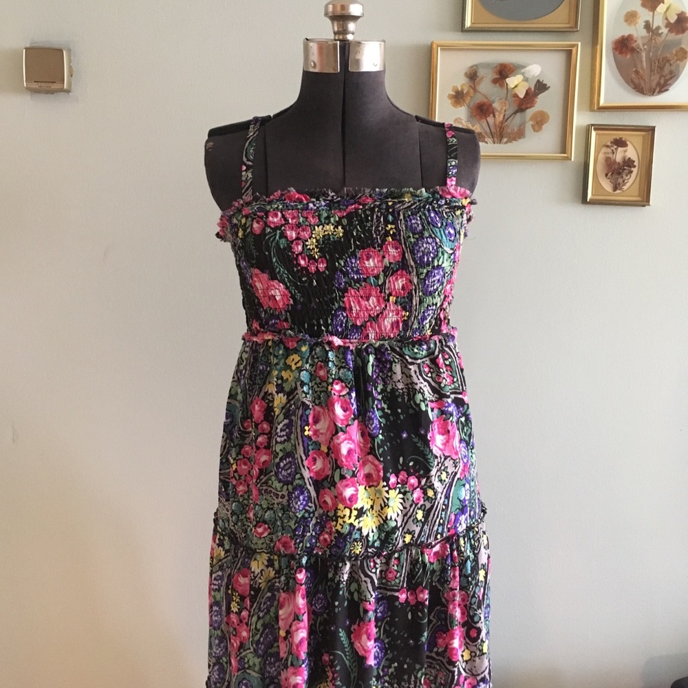 Free People floral maxi festival dress hippie boho