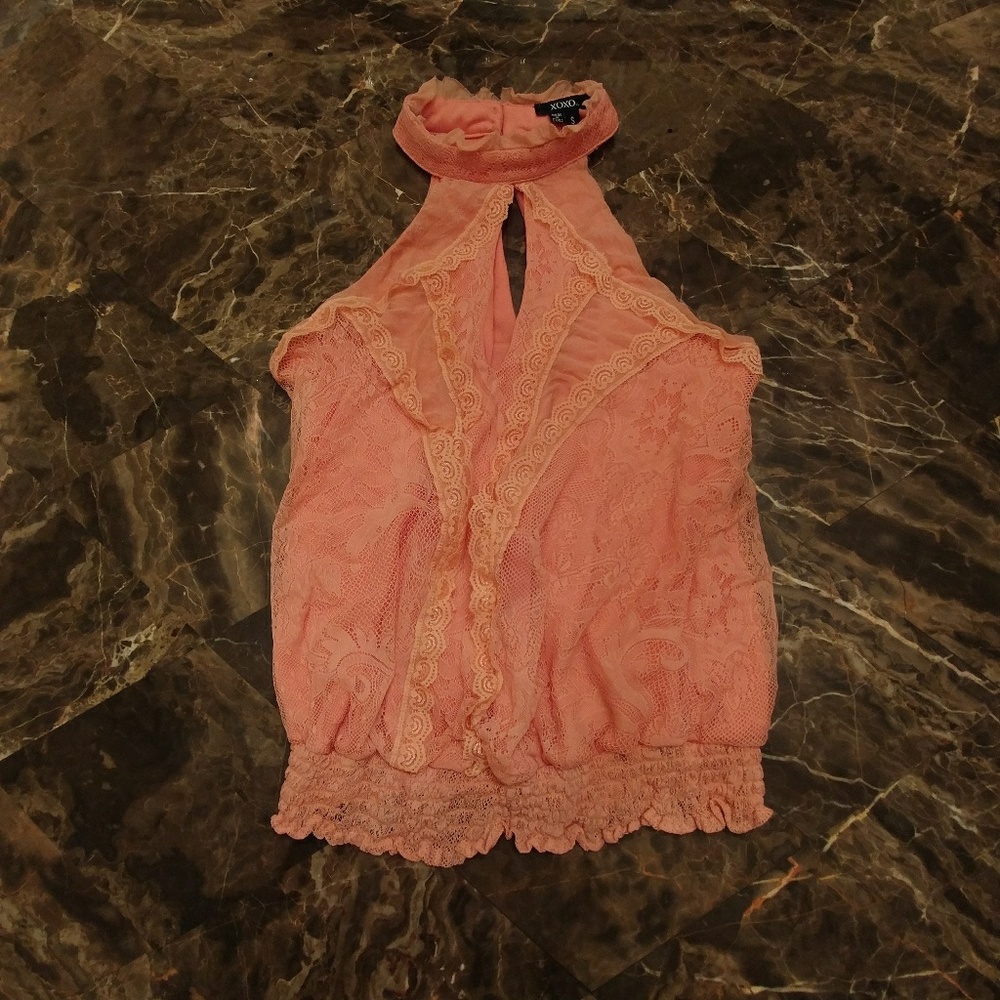 Strapless, halter neck top