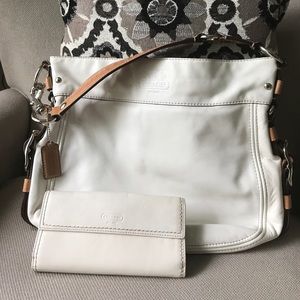 Coach Cream Off-white Purse and Wallet set