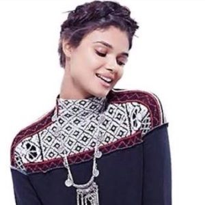 NWT - Free People Snow Bunny Embroidered Sweater