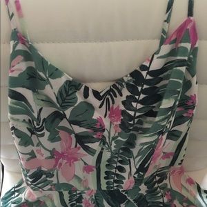 Old Navy tropical leaves floral dress
