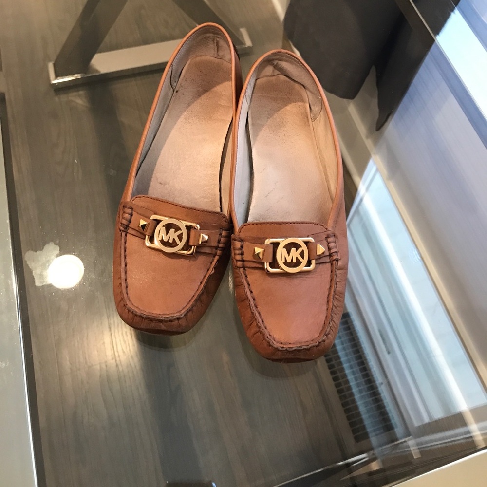 Michael Kors camel colored moccasins. Size 9M.
