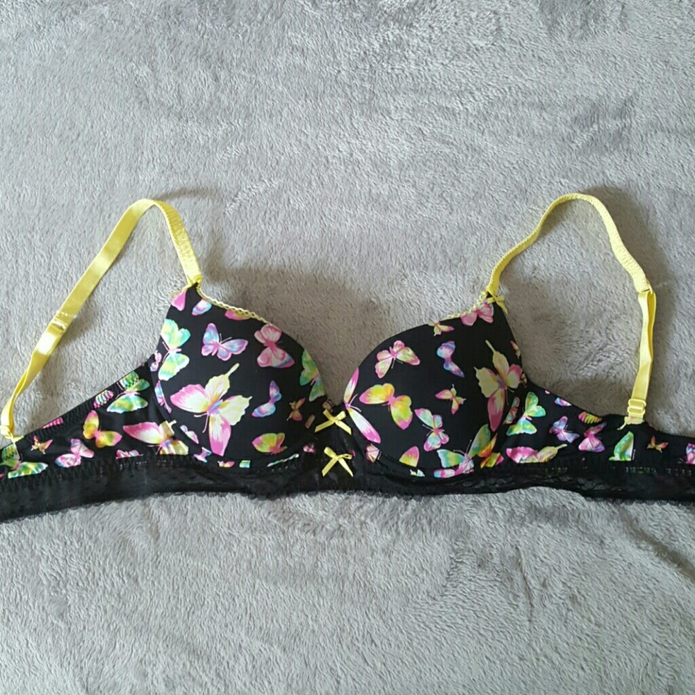 Betsey Johnson Push Up Butterfly Bra
