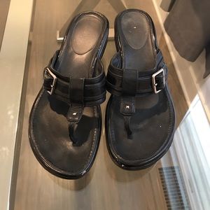 Cole Haan black sandals with Nike air.