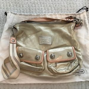 Coach Poppy Sparkle Leather Swinger