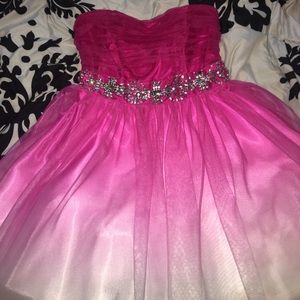 Ombré pink homecoming dress!!