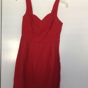 Linen red dress from urban outfitters