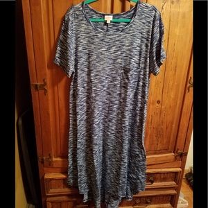 LuLaRoe Carly 3X Blue Space Dye NWOT