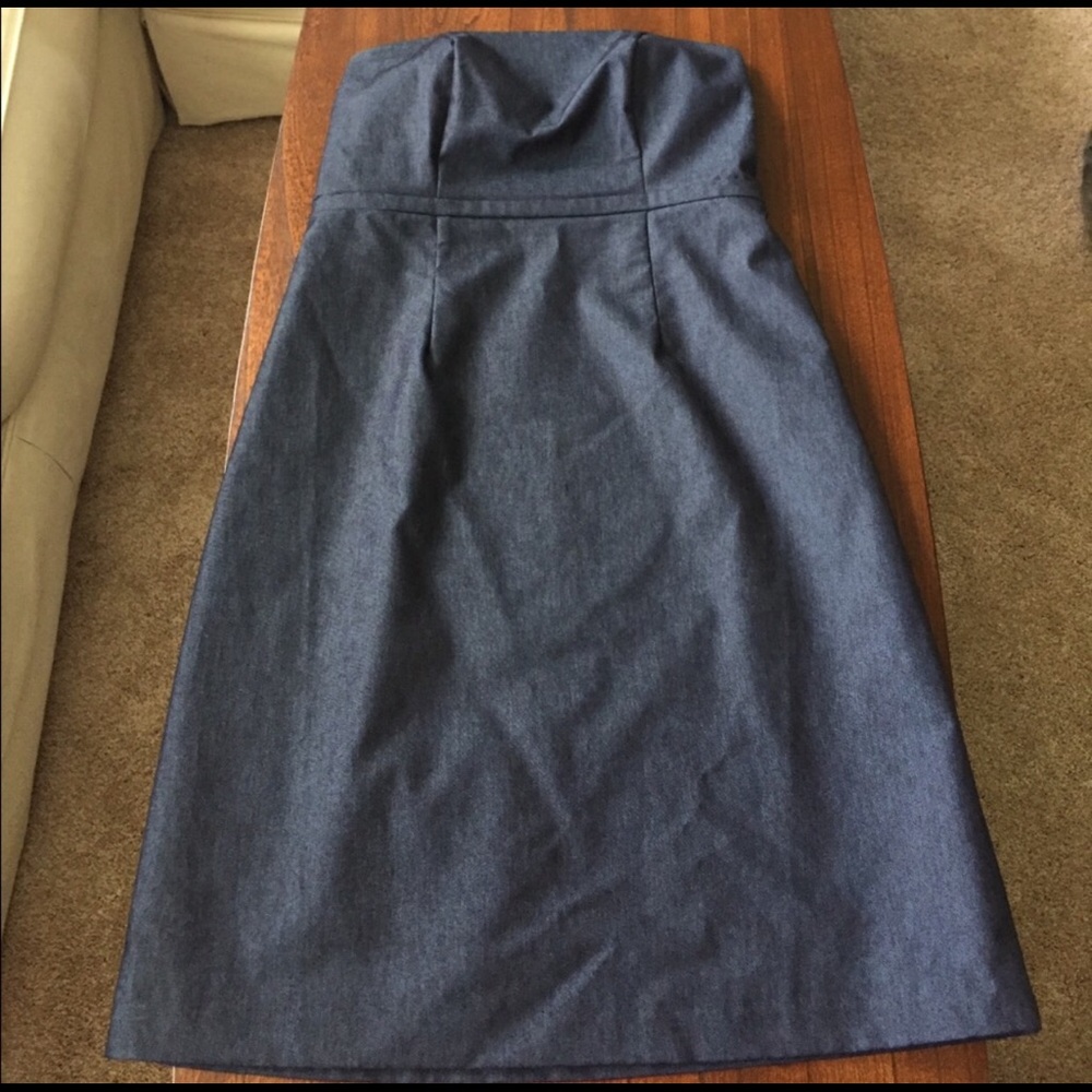 Strapless Denim Dress w/side zipper