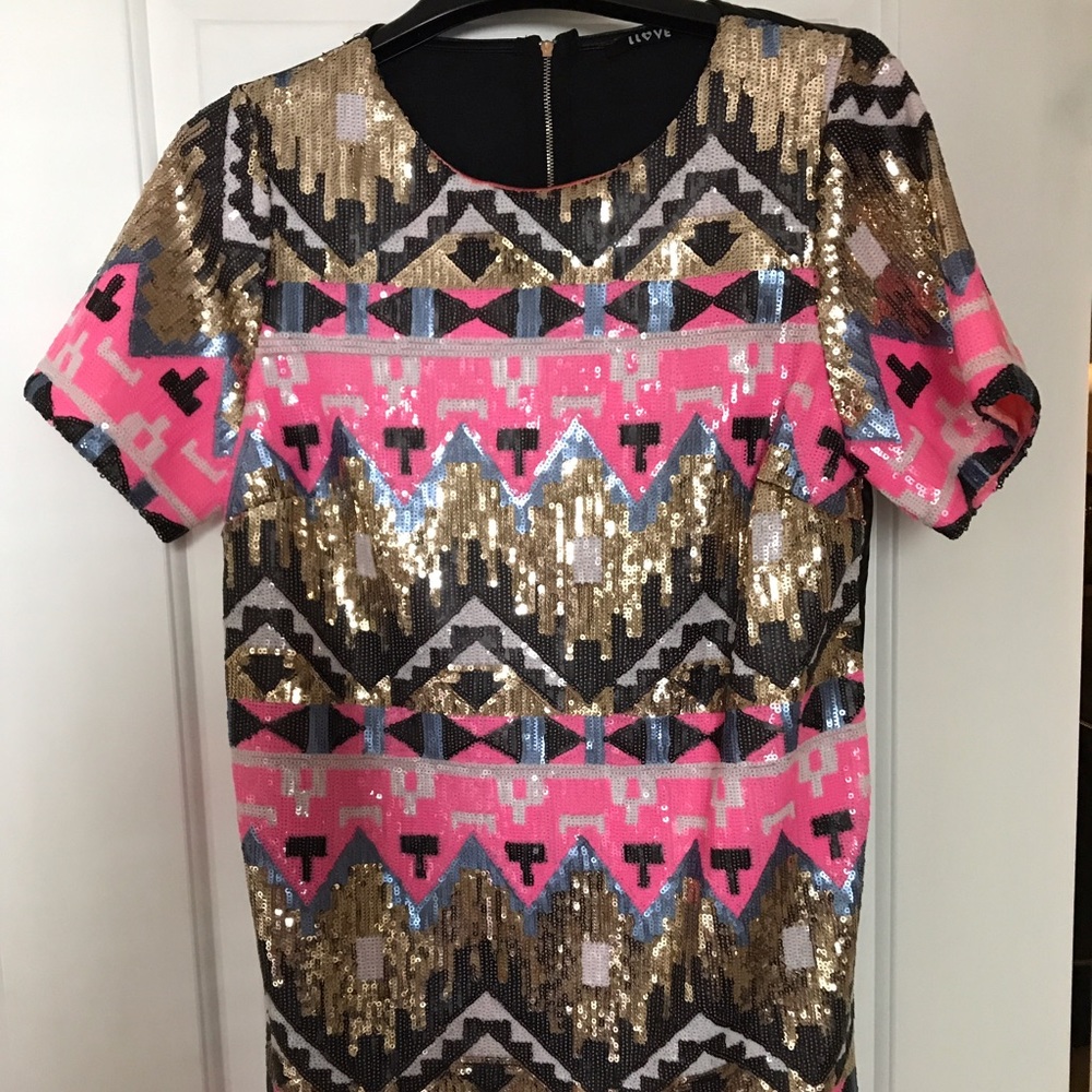 Sequin Shift Dress