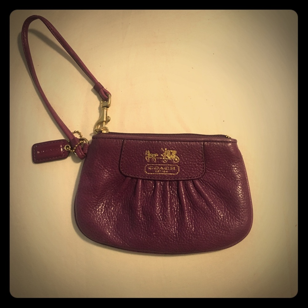 Purple Coach Wristlet