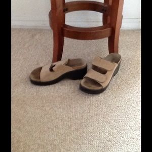 This shoe has been worn, and is in good condition.