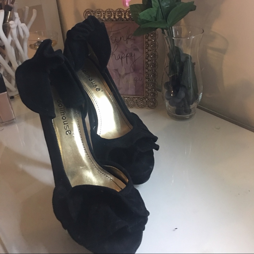 Floral style fashion heels