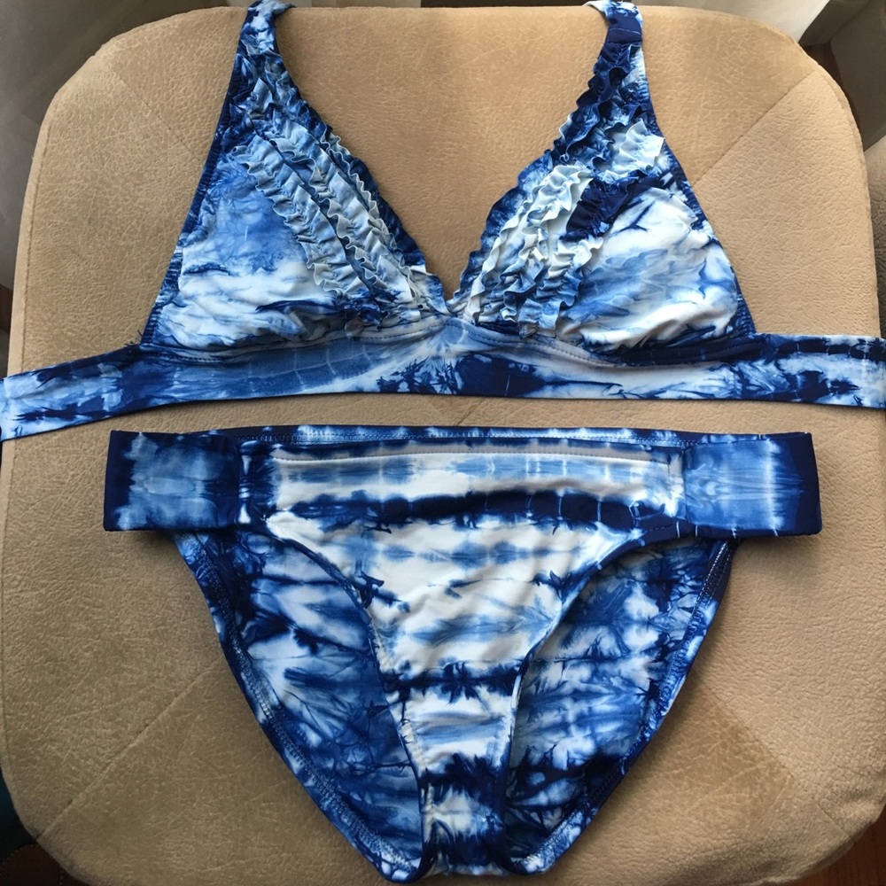 *Half Price!* Lucky Brand Blue Tie-Dye Bikini