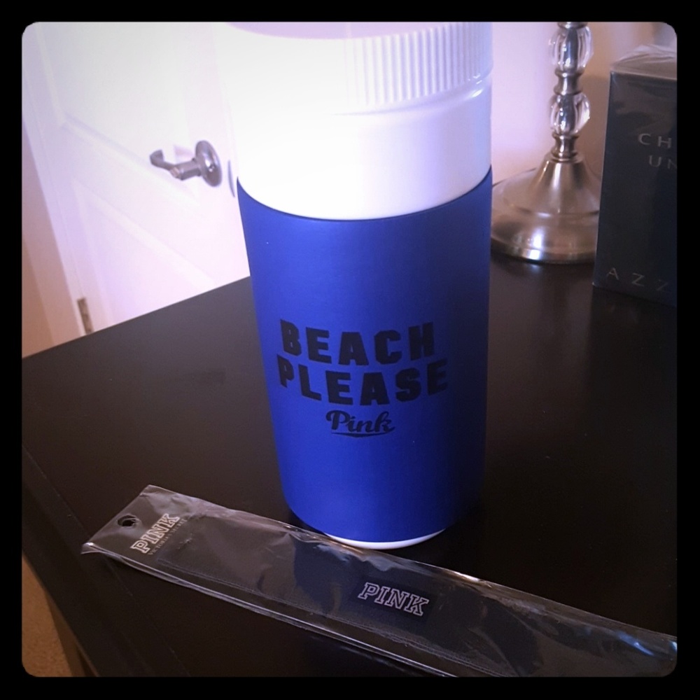 PINK Waterbottle and Headband