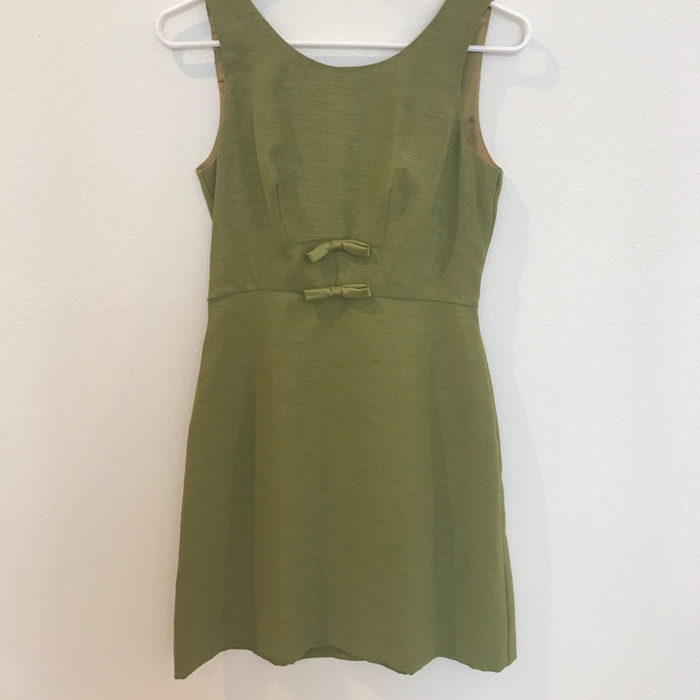 Avacado green vintage inspired mini dress