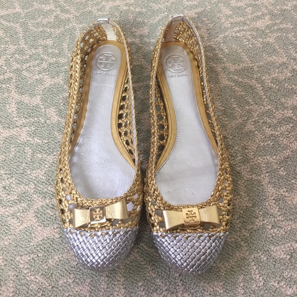 gold and silver flats
