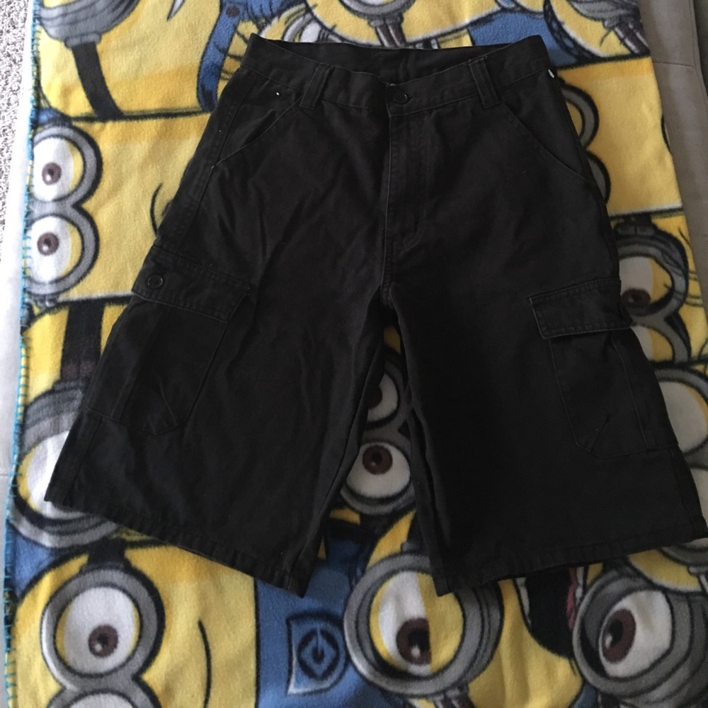 Black cargo shorts