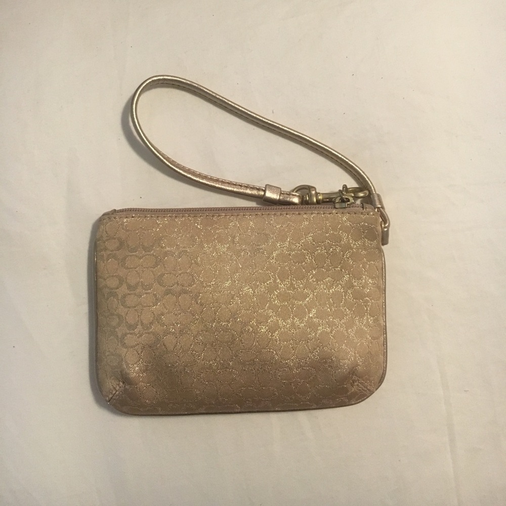 Gold Coach Wristlet OBO