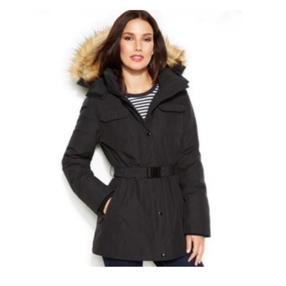 Michael Kors down fur hooded parka XS