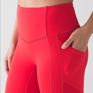 Lululemon "All The Right Places" Red Crop