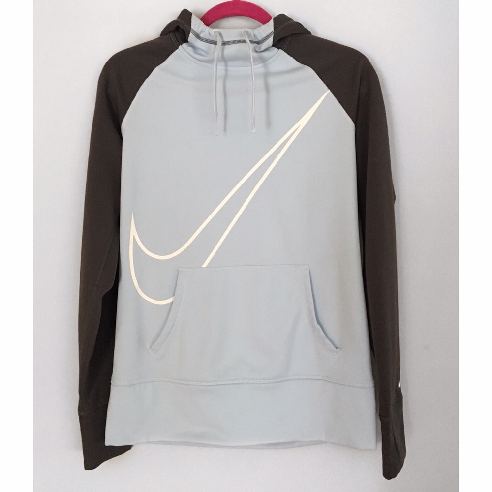 💚 NIKE Light Blue and Grey Hoodie