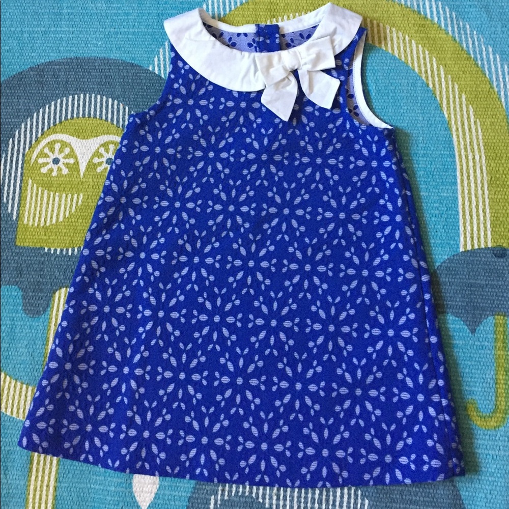 Janie and Jack European Traveler Blue Dress 12-18M
