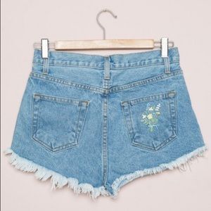 Brandy Melville bouquet denim shorts