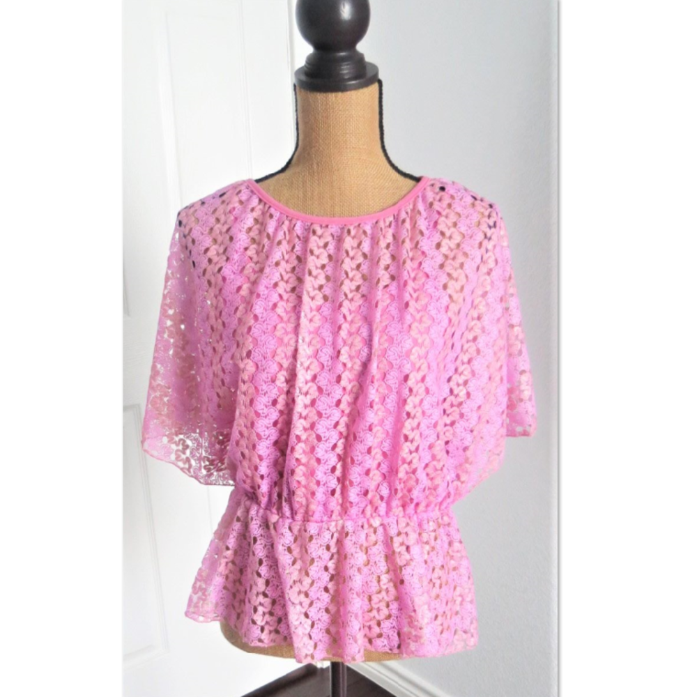 Flirty pink blouse NWOT