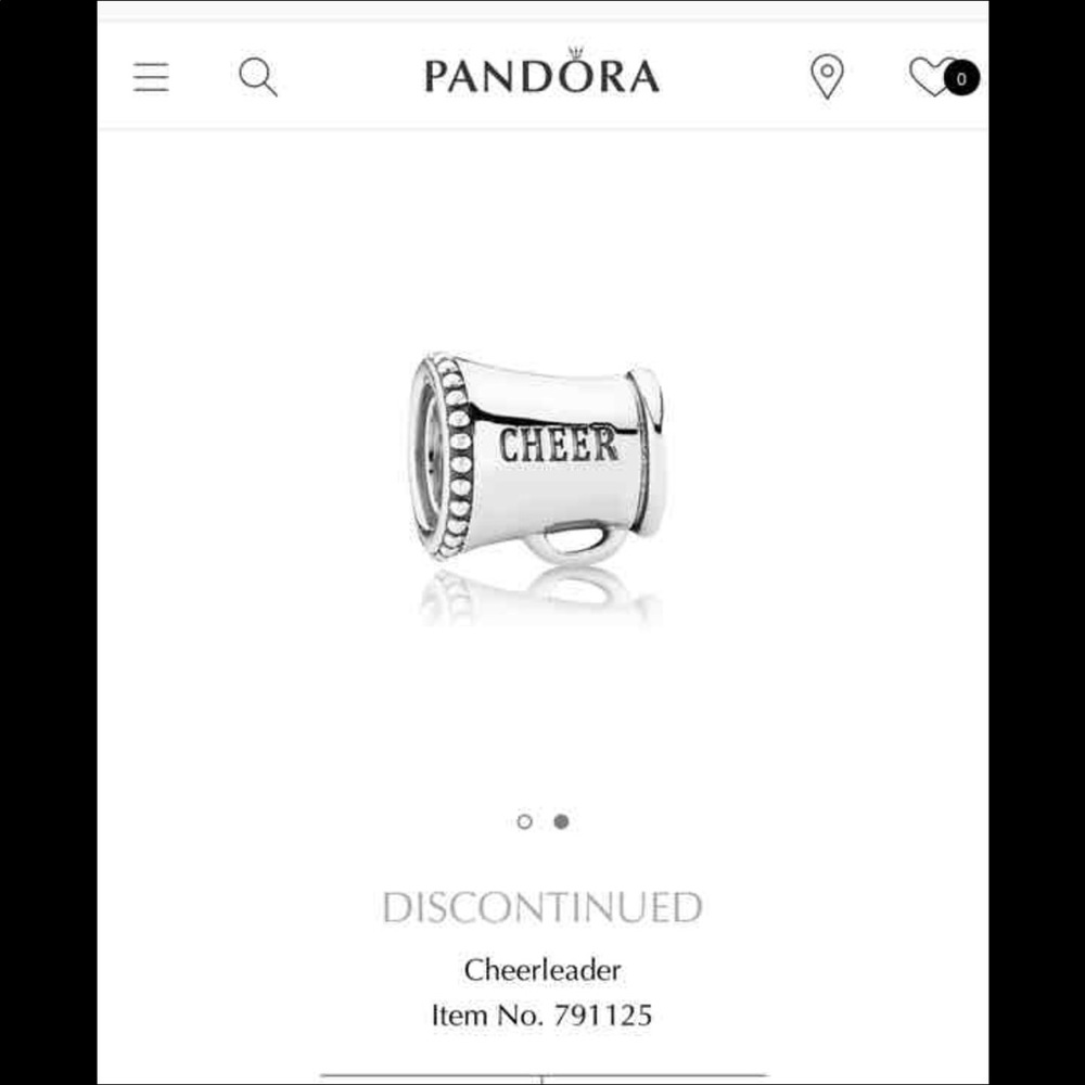 DISCONTINUED PANDORA Cheer Charm