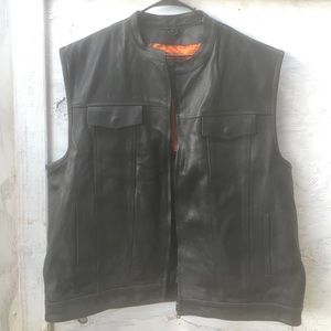 Buffalo Leather Gear leather motorcycle vest