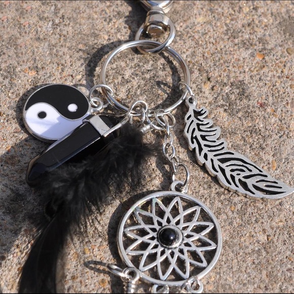 NWT Dream Catcher Feather Purse Charm Key Ring - Picture 3 of 7