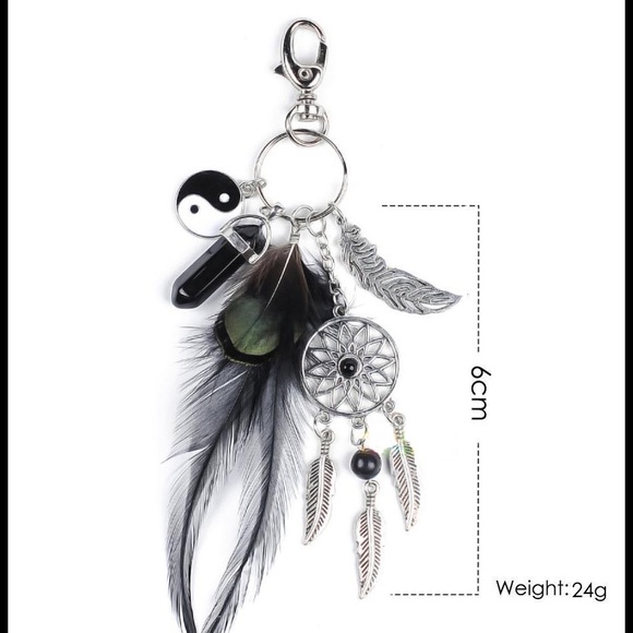 NWT Dream Catcher Feather Purse Charm Key Ring - Picture 4 of 7