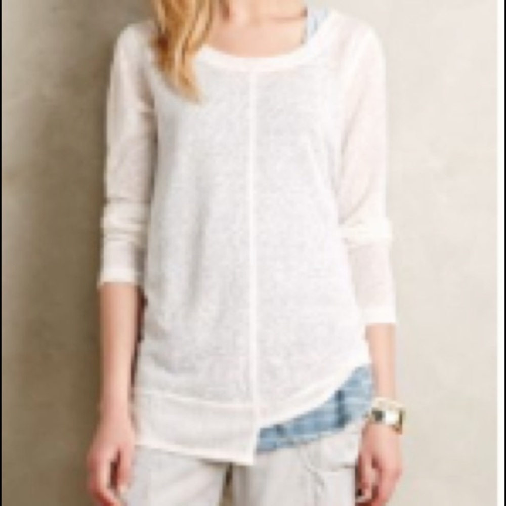 Anthropologie Akemi & Kin white pullover NWOT
