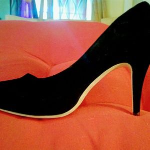 Bettye Muller Black Suede Pumps