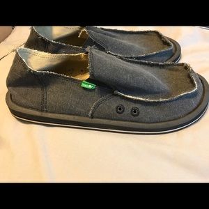 Sanuk Slip On Sandals.