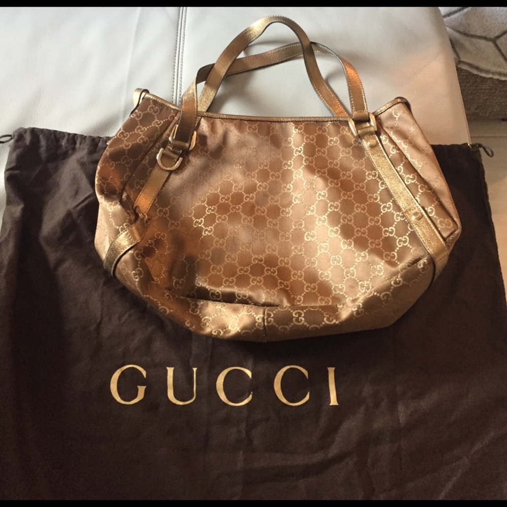GUCCI leather Guccissima Tote Bag