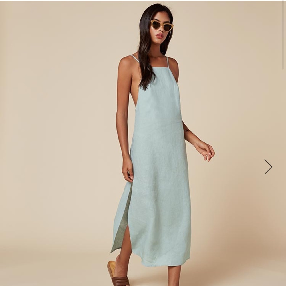 REFORMATION lily dress dusty blue