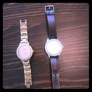 $90 rose gold fossil watch