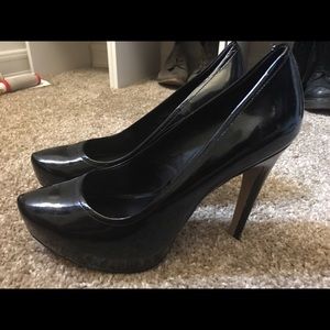 Sexy platform black pumps