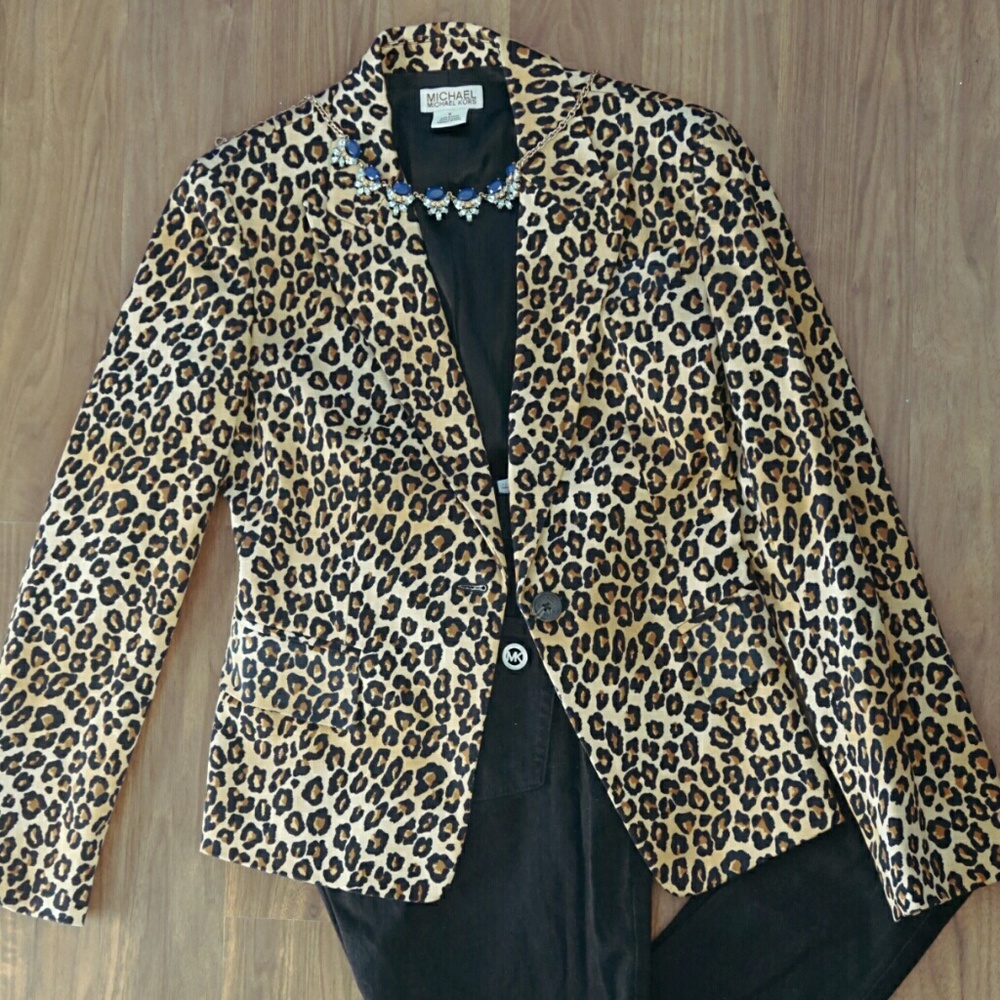 Michael Kors cheetah print Blazer