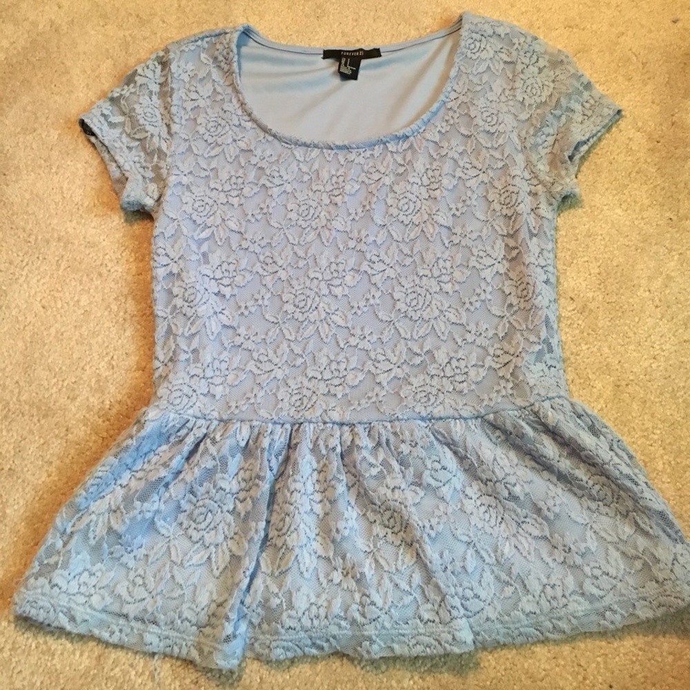 Lightly worn Forever 21 peplum shirt