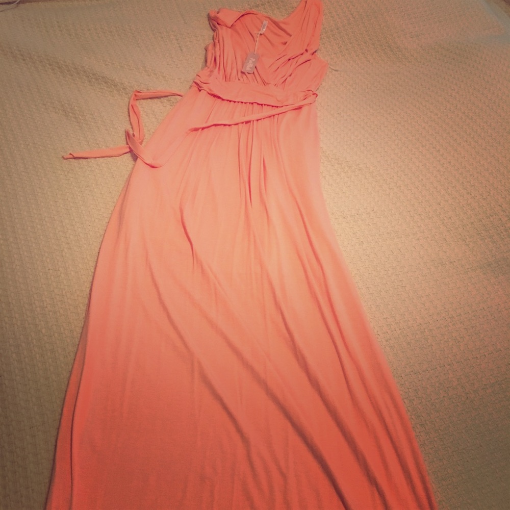 Peach Maxi dress by Pink Blush.