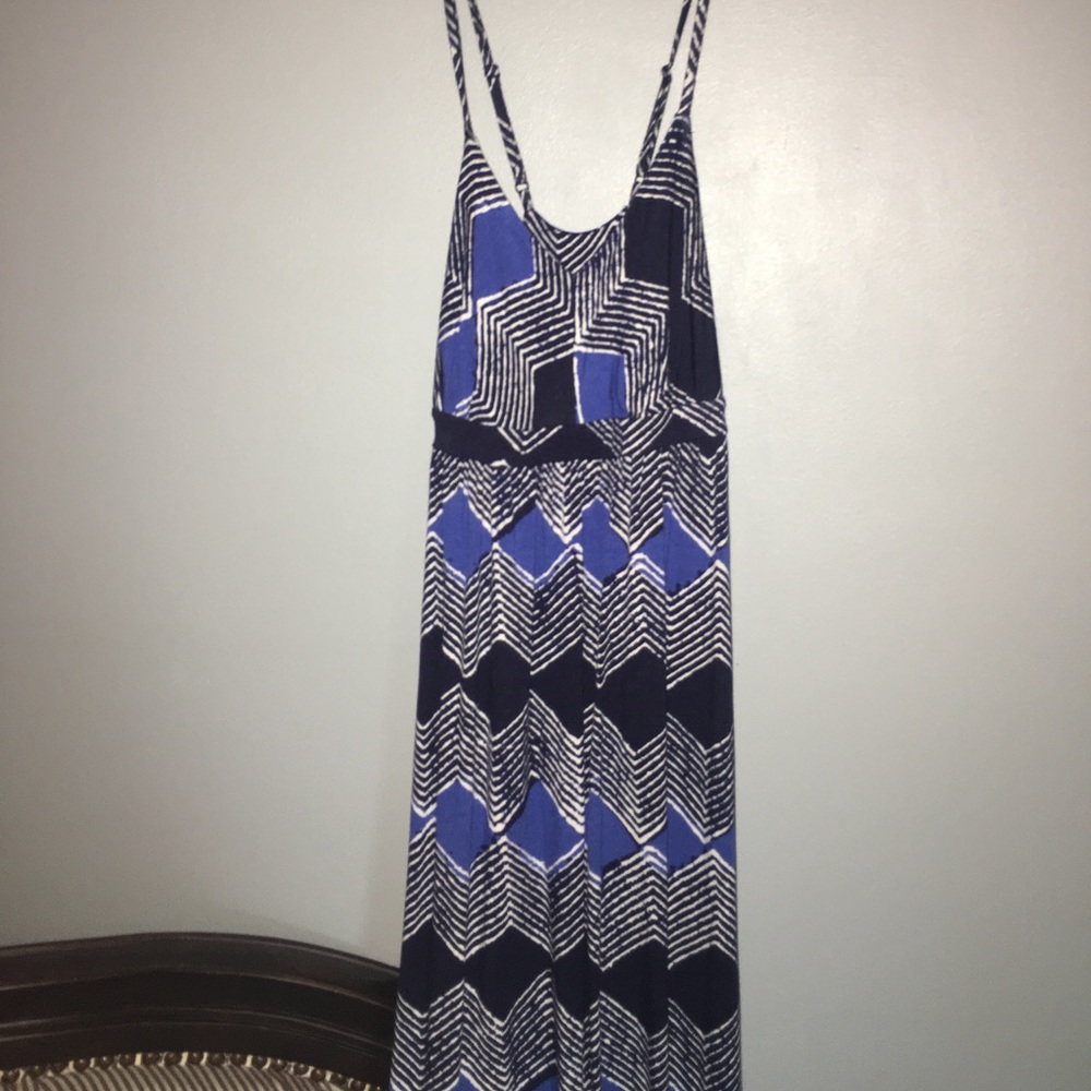 NWT LOFT Navy and White Maxi Dress