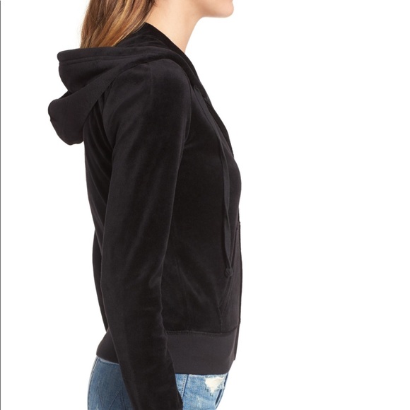 Juicy Couture Black Robertson Velour Hoodie - Picture 3 of 8